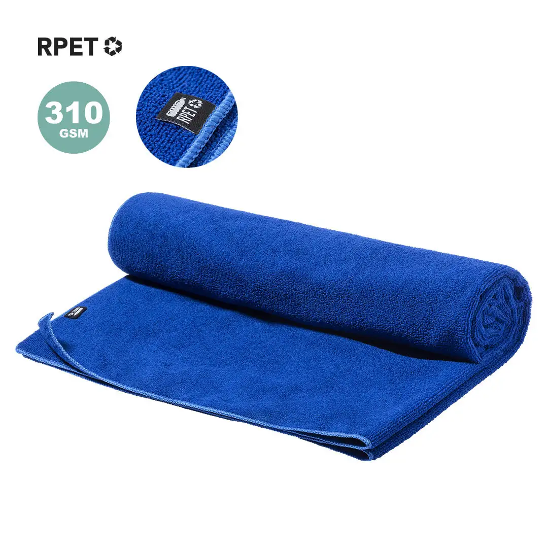 Asciugamano Assorbente in RPET Personalizzato Ideale come Gadget Mare,  Piscina