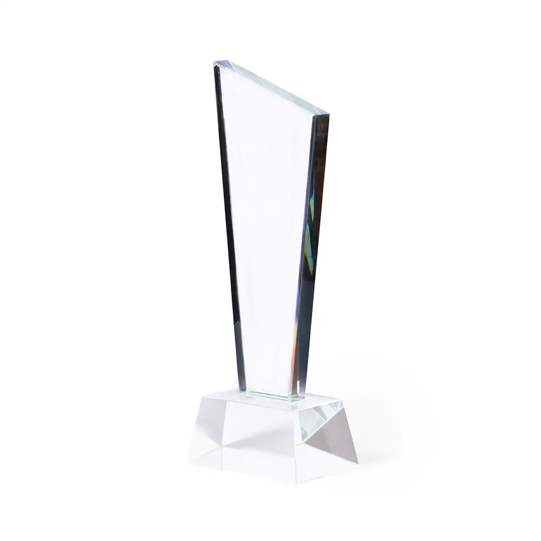 Trofeo da Premiazione in Vetro 23 cm Personalizzato per Eventi Sportivi