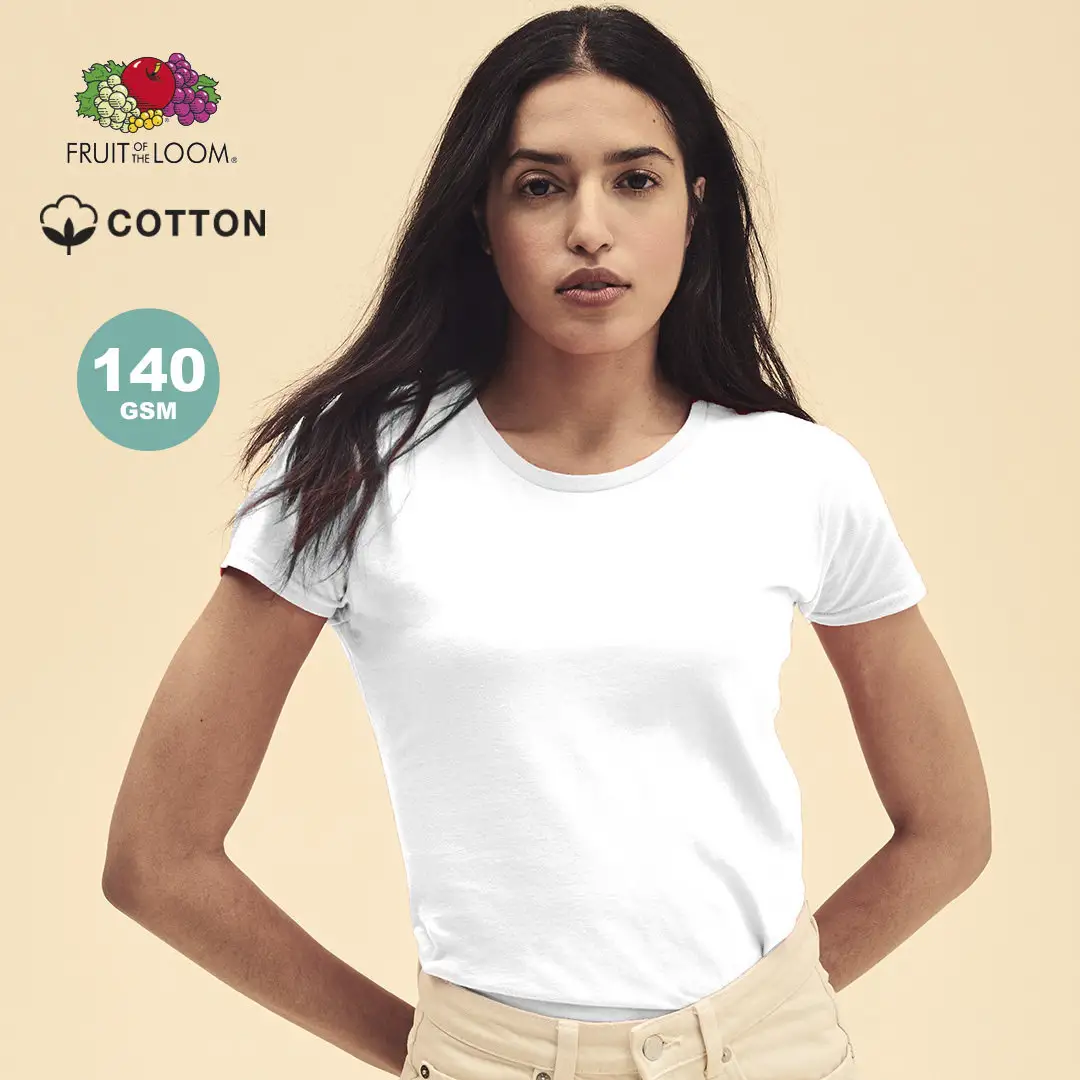 T-Shirt Donna Classica Manica Corta Cotone Personalizzata - Fruit of the Loom