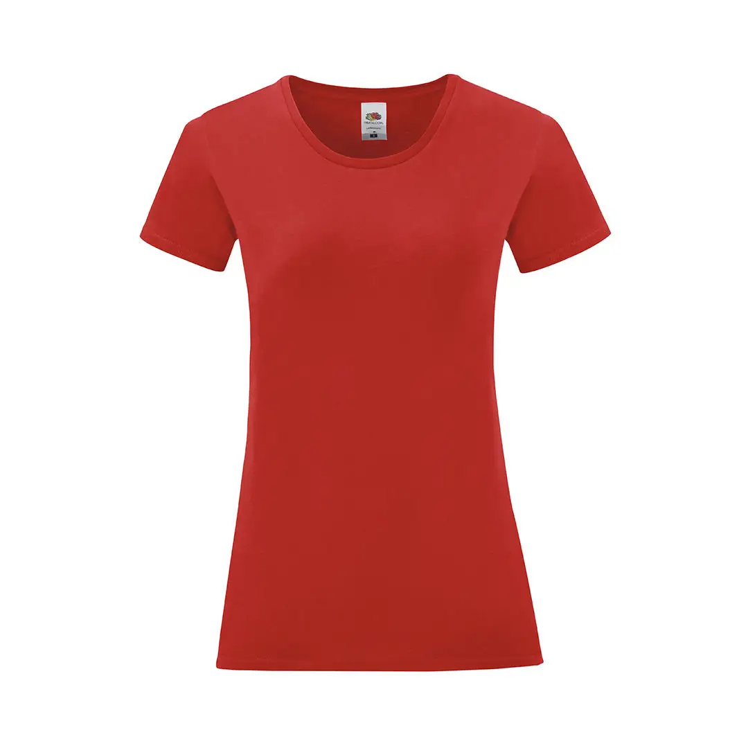 T-Shirt Donna Cotone Manica Corta Personalizzata - Fruit of the Loom