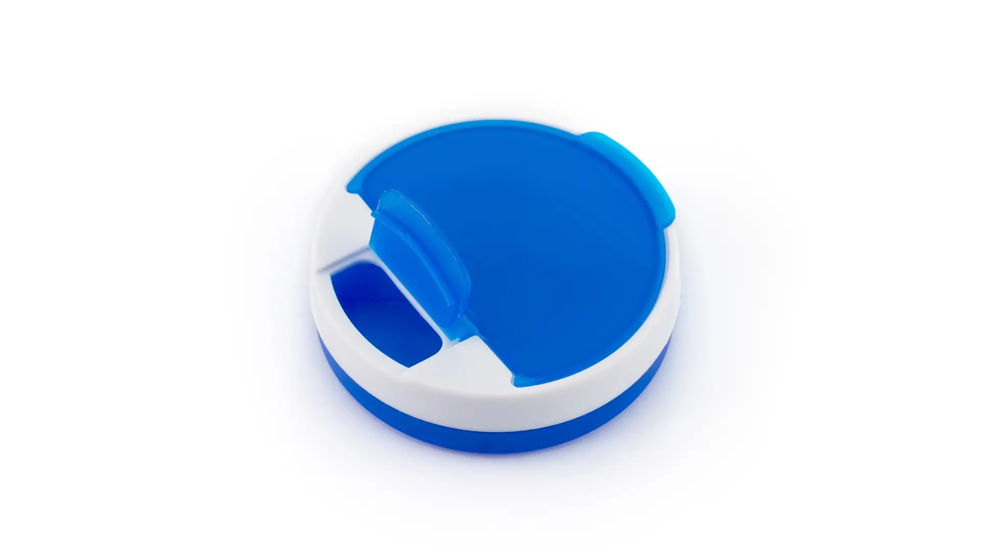 Porta Pillole 4 Scomparti con Dispenser Personalizzato Ideale come Gadget per Medici, Studi Medici, Farmacie