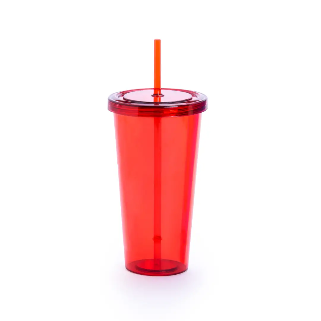 Bicchiere Trasparente Plastica con Tappo e Cannuccia Ideali per Locali  Modaioli 750ml Personalizzato