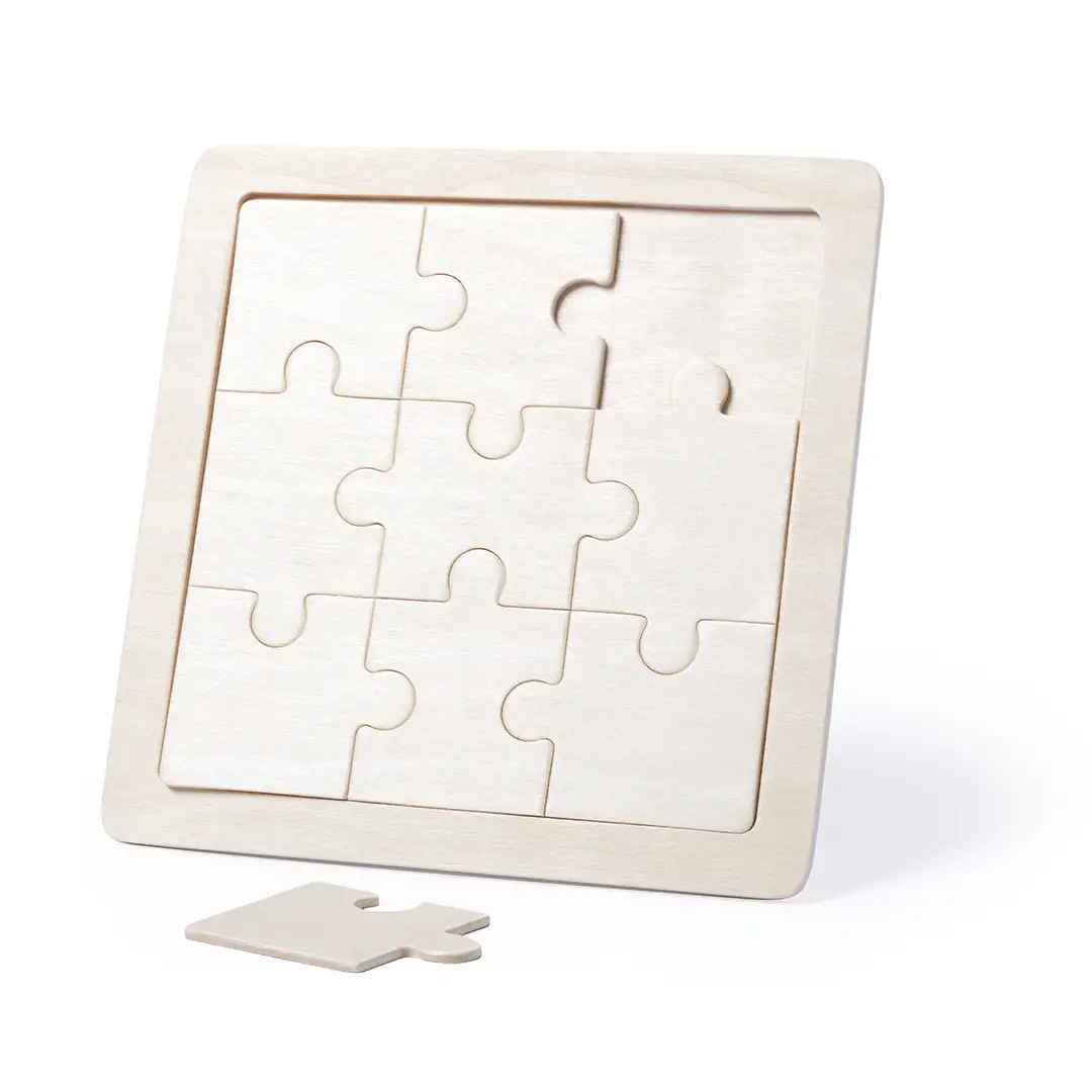 Puzzle in Legno da 9 Pezzi Personalizzato Ideale come Gadget per Compleanni, Eventi e Feste per Bambini