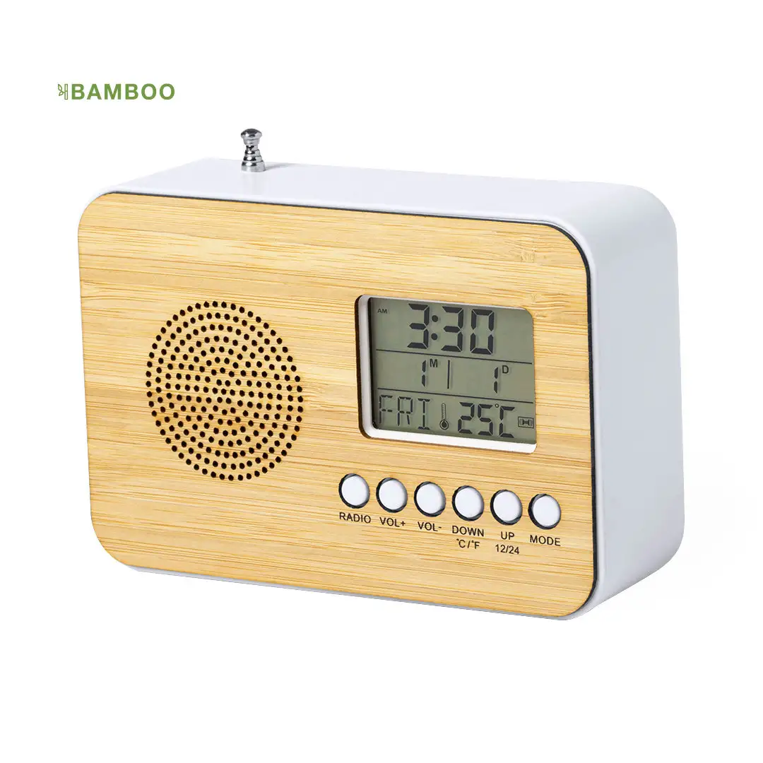 Radiosveglia in Bamboo Vintage in Bamboo Personalizzata