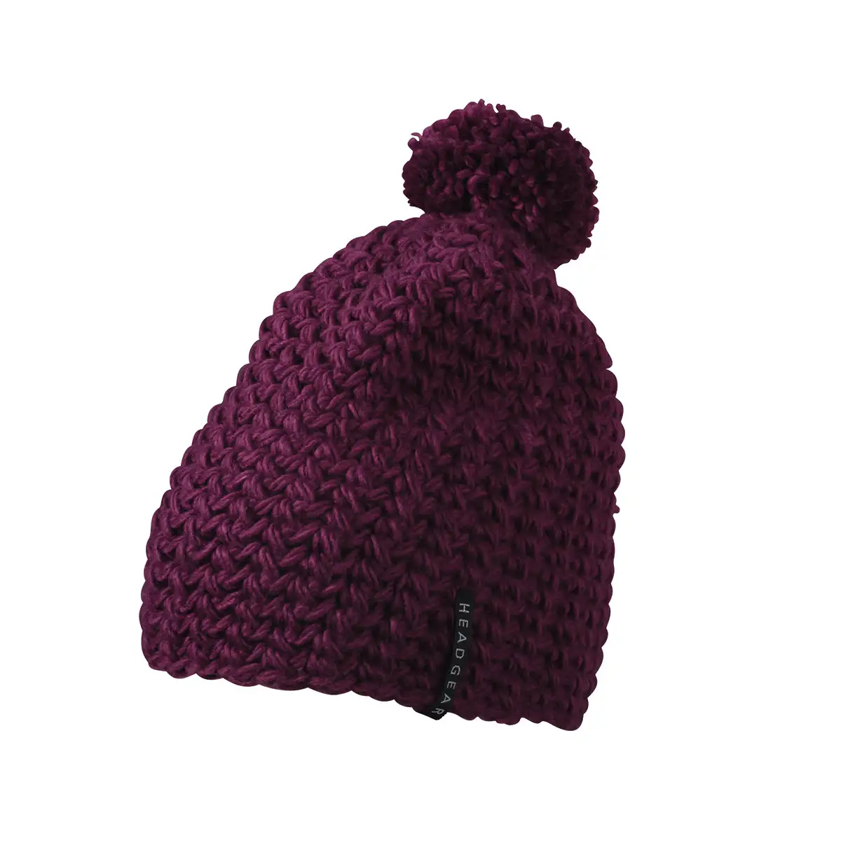 Cappello Unicoloured Crocheted Cap with Pompon