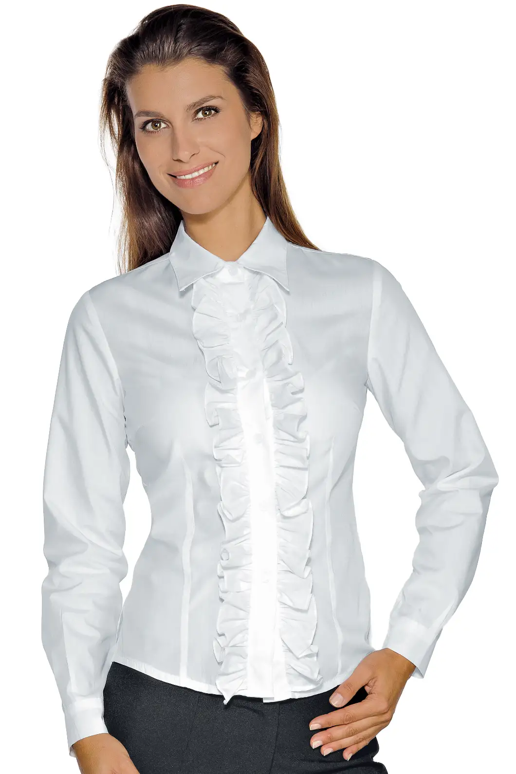 Camicia Bianca Rouches da Promoter, Receptionist Personalizzata - Isacco