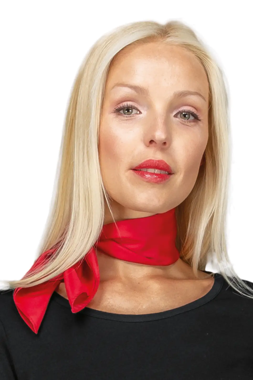 Foulard Rosso per Hostes, Cameriere, Promoter in Poliestere - Isacco