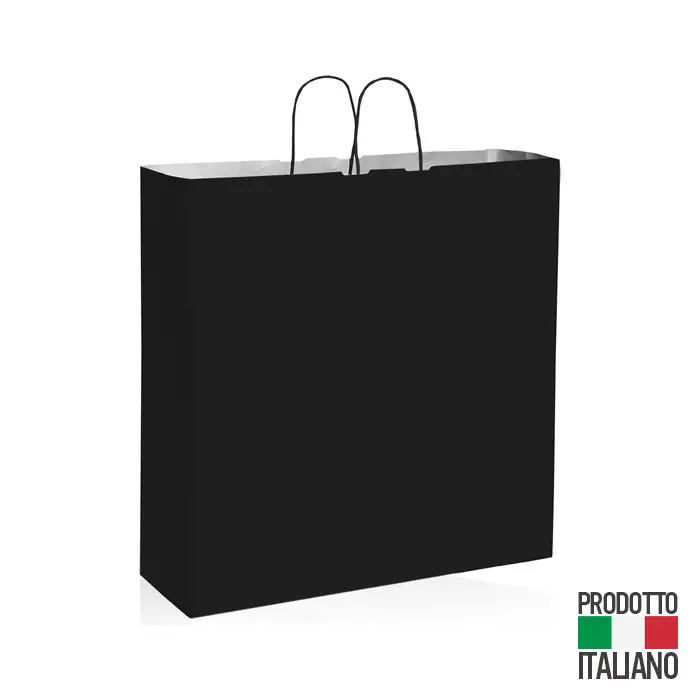 Shopper in carta Kraft Colorata Big Manici Ritorti 54x50x14 Personalizzata