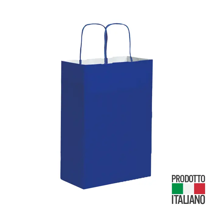 Shopping Bag Colorata in Carta Per Negozi 28x39x12 Personalizzata