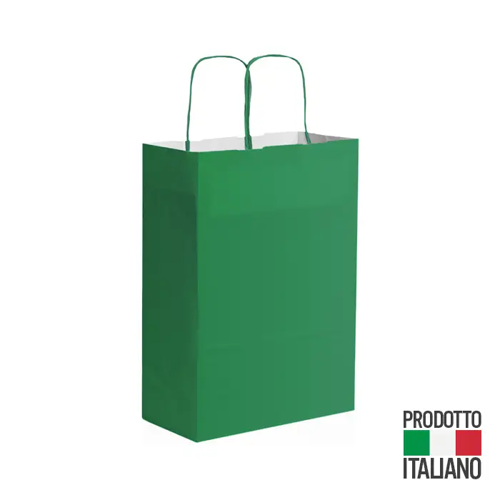 Mini Shopper Carta Kraft Colorata 22x29x10 Personalizzata Ideale per Attività Commerciali