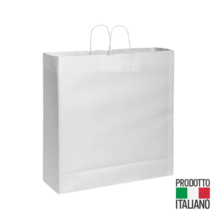 Shopper in carta Kraft Big Manici Ritorti 54x50x14 Personalizzata